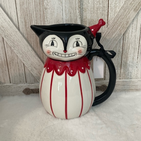 Johanna Parker Valentine’s Day Cat Pitcher - Picture 1 of 8